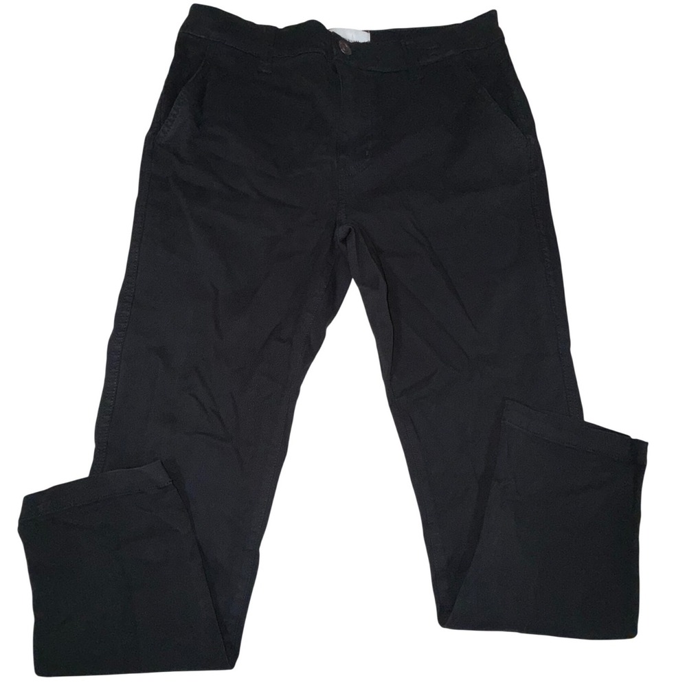 NWT Current/Elliott The Confidant Cropped Pants Women's 27 Clean Black Chino